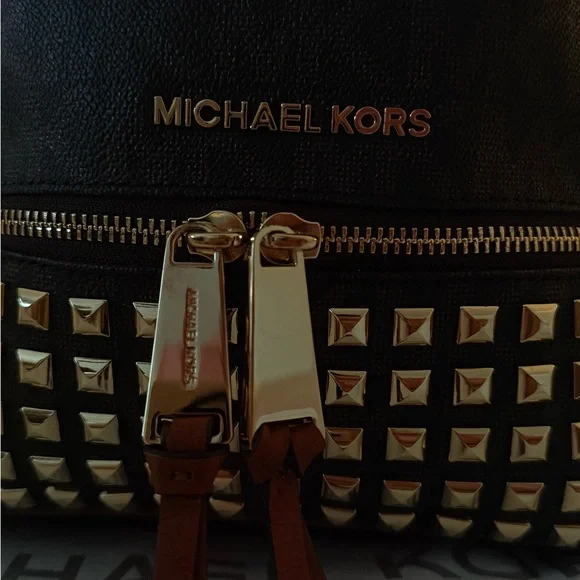 Michael Kors Brown Studded Backpack - Picture 3 of 3